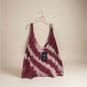 Forever 21 Maroon Tie-Dye Tank Top